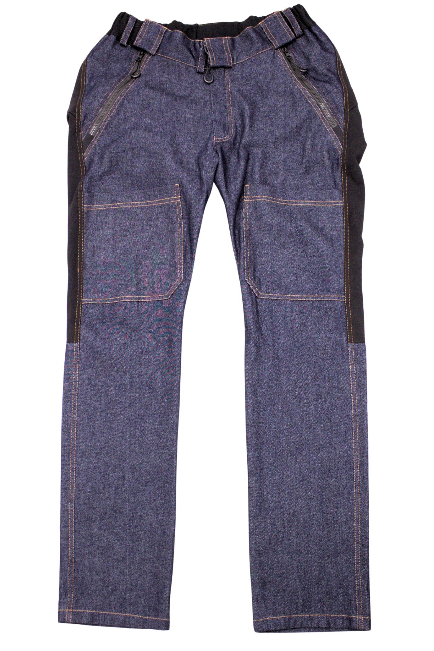 Men's wheelchair adaptive jeans with drop down front 100% cotton