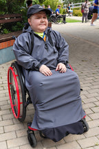 Breathable Wheelchair Raincoat for Kids, Full Leg Coverage