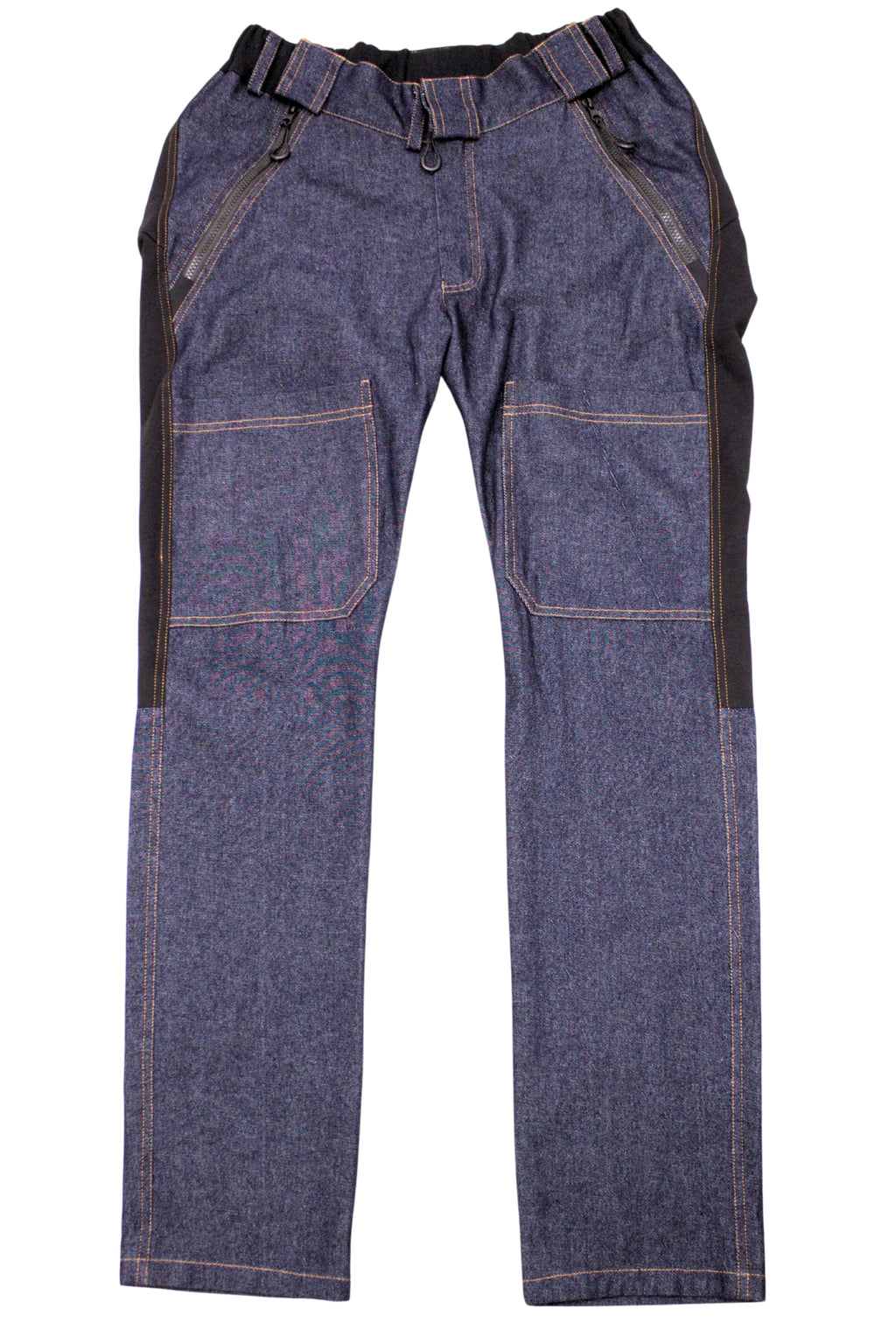 Men's wheelchair adaptive jeans with drop down front 100% cotton