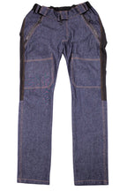 Men's wheelchair adaptive jeans with drop down front 100% cotton