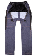 Men's wheelchair adaptive jeans with drop down front 100% cotton