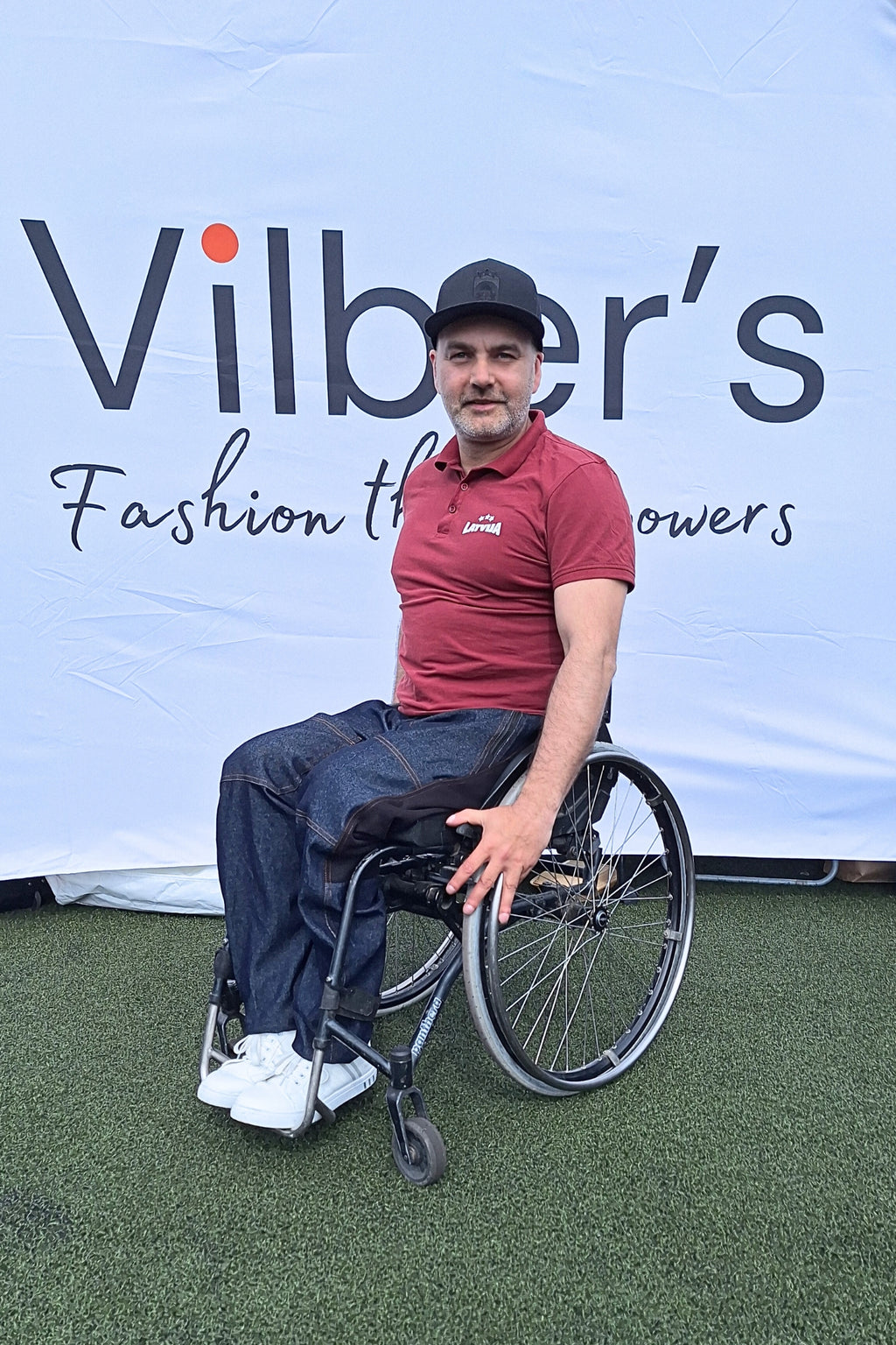 Men's wheelchair adaptive jeans with drop down front 100% cotton