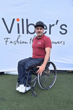 Men's wheelchair adaptive jeans with drop down front 100% cotton