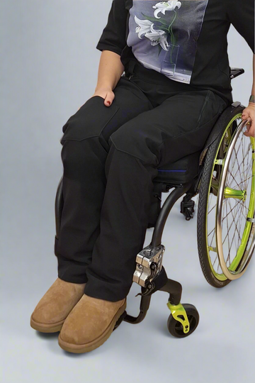 Women's wheelchair adaptive warm softshell trousers