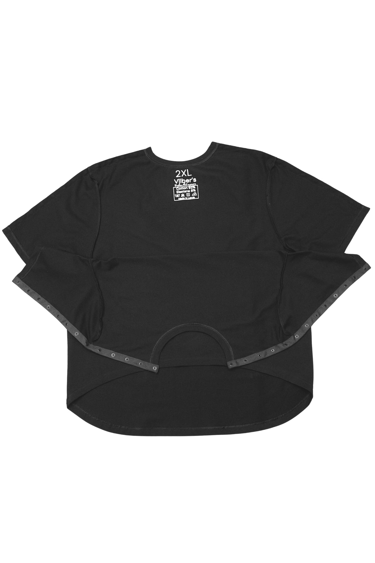 T-shirt adaptable pour fauteuil roulant pour homme avec épaules ouvrantes | Habillage assisté