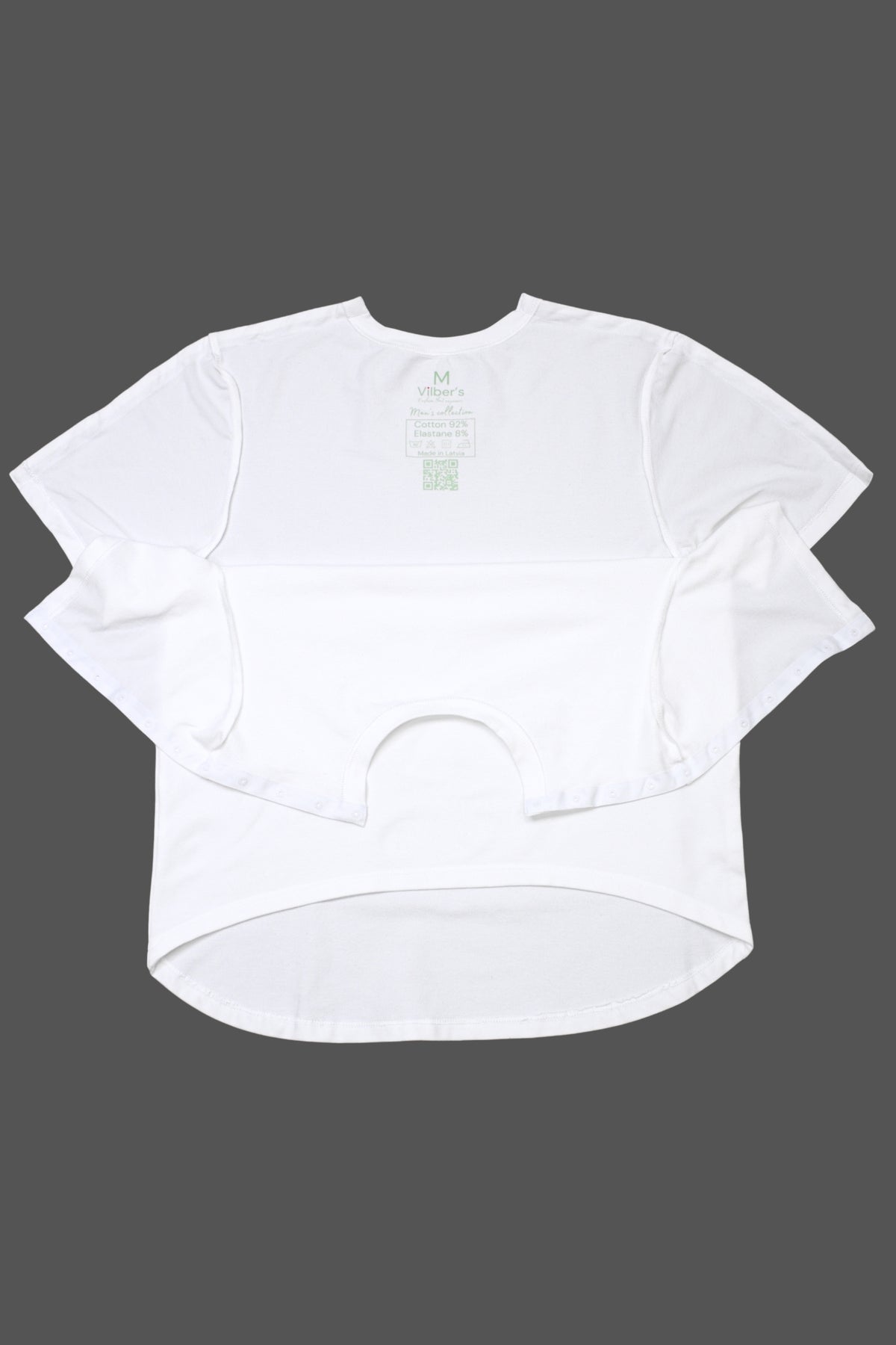 Men's wheelchair adaptive T-shirt with openable shoulders | Assisted dressing