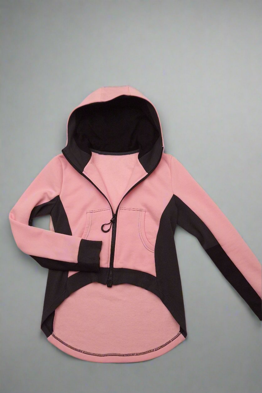 Adaptive Jerseyjacke für Damen in Babyrosa - Freizeitkleidung