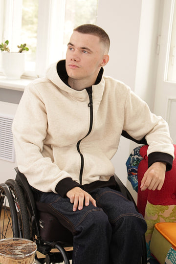 Men's wheelchair adaptive hoodie