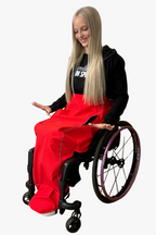 Wheelchair blanket with reflective elements and magnetic closure