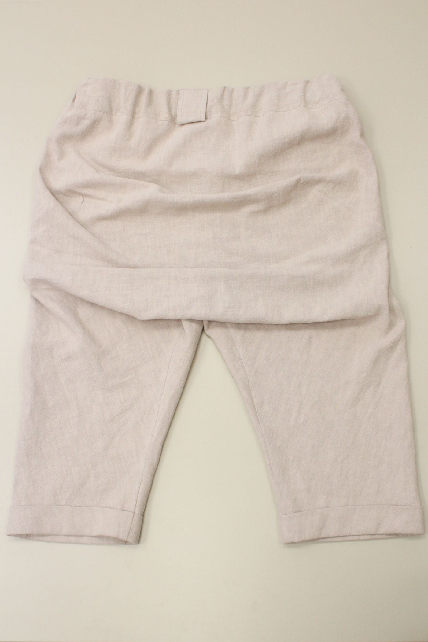 Men's wheelchair adaptive summer shorts with drop down front from skin friendly ramie fabric