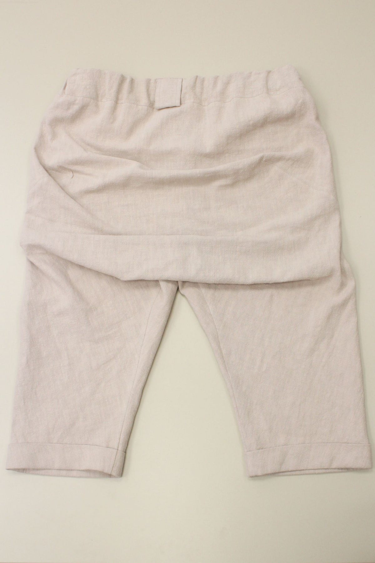 Men's wheelchair adaptive summer shorts with drop down front from skin friendly ramie fabric