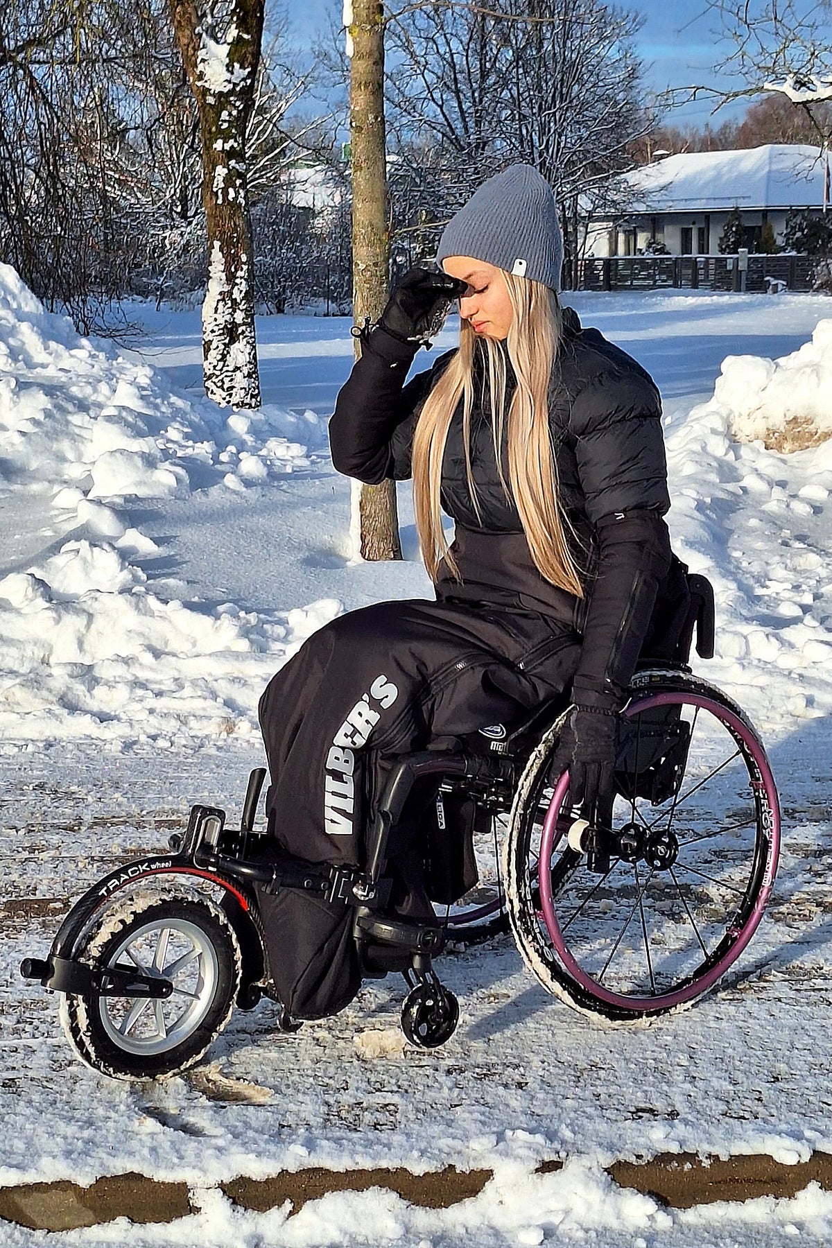 Chauffe-jambes combiné pour fauteuil roulant
