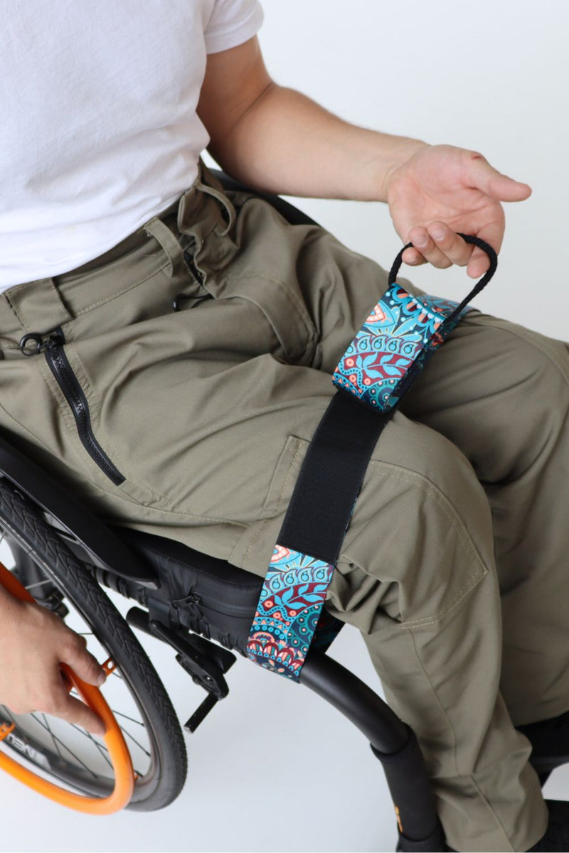 Wheelchair leg strap, colorful
